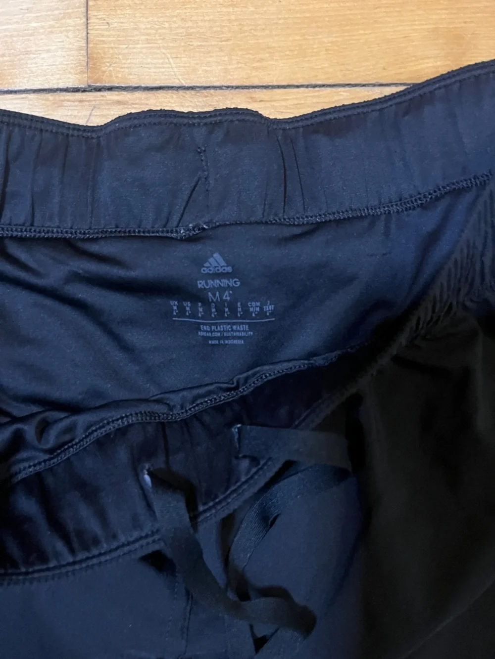 adidas Black Athletic Shorts with Reflective Three-Stripes - Picture 3 of 3